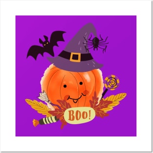 Boo Crew Jack O’ Lantern Happy Pumpkin Posters and Art